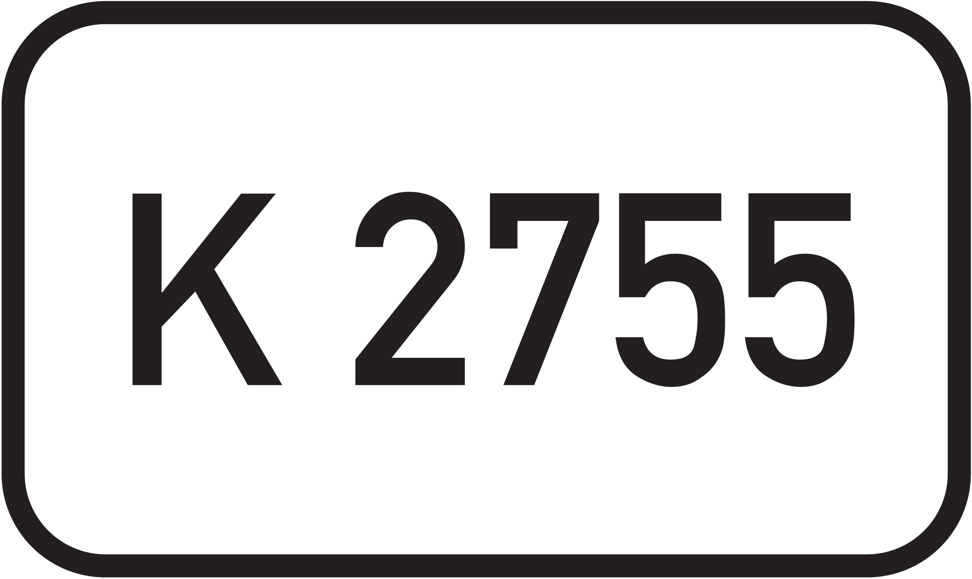 Straßenschild Kreisstraße K 2755