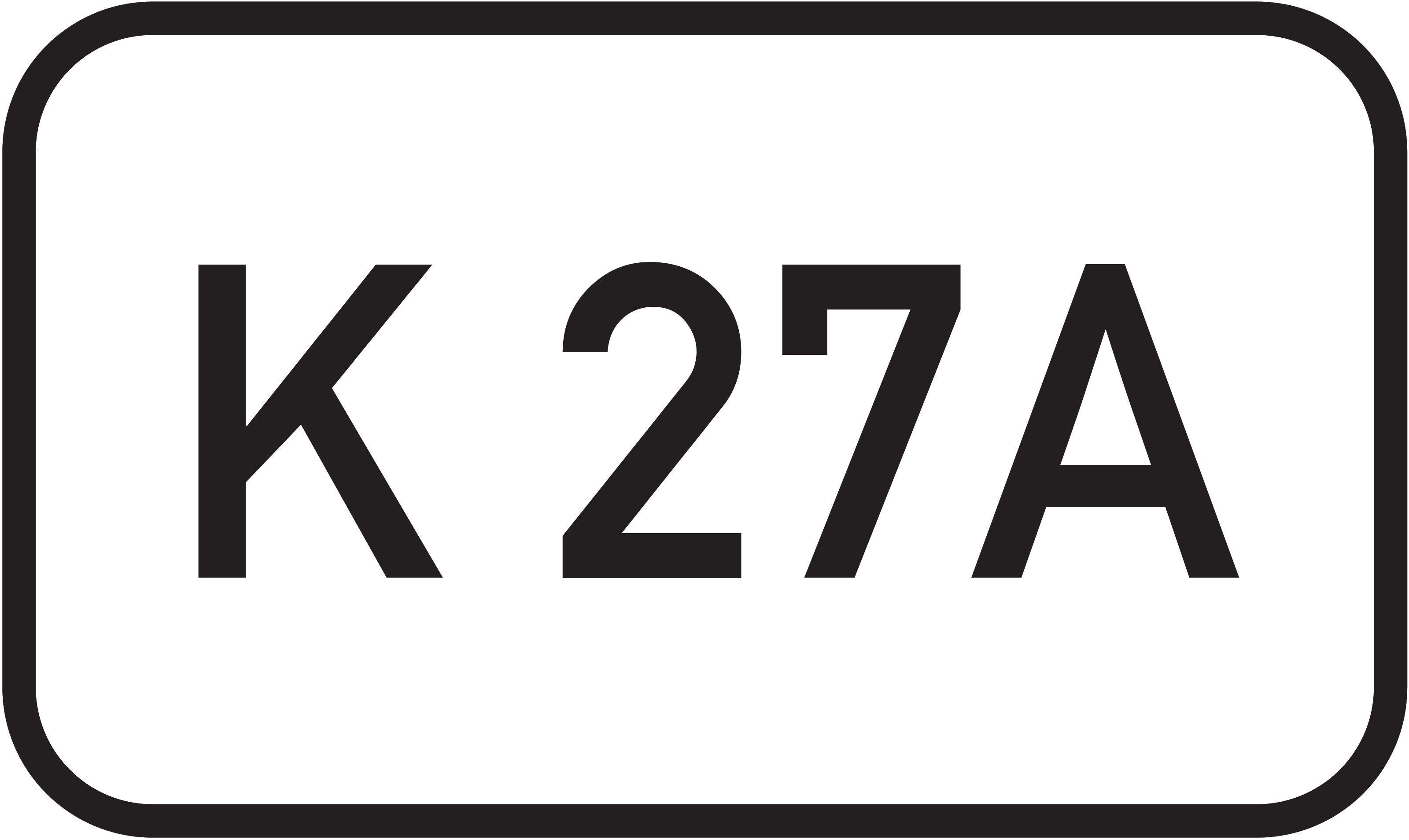 Straßenschild Kreisstraße K 27A