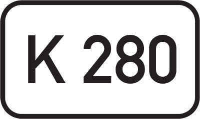 Straßenschild Kreisstraße K 280