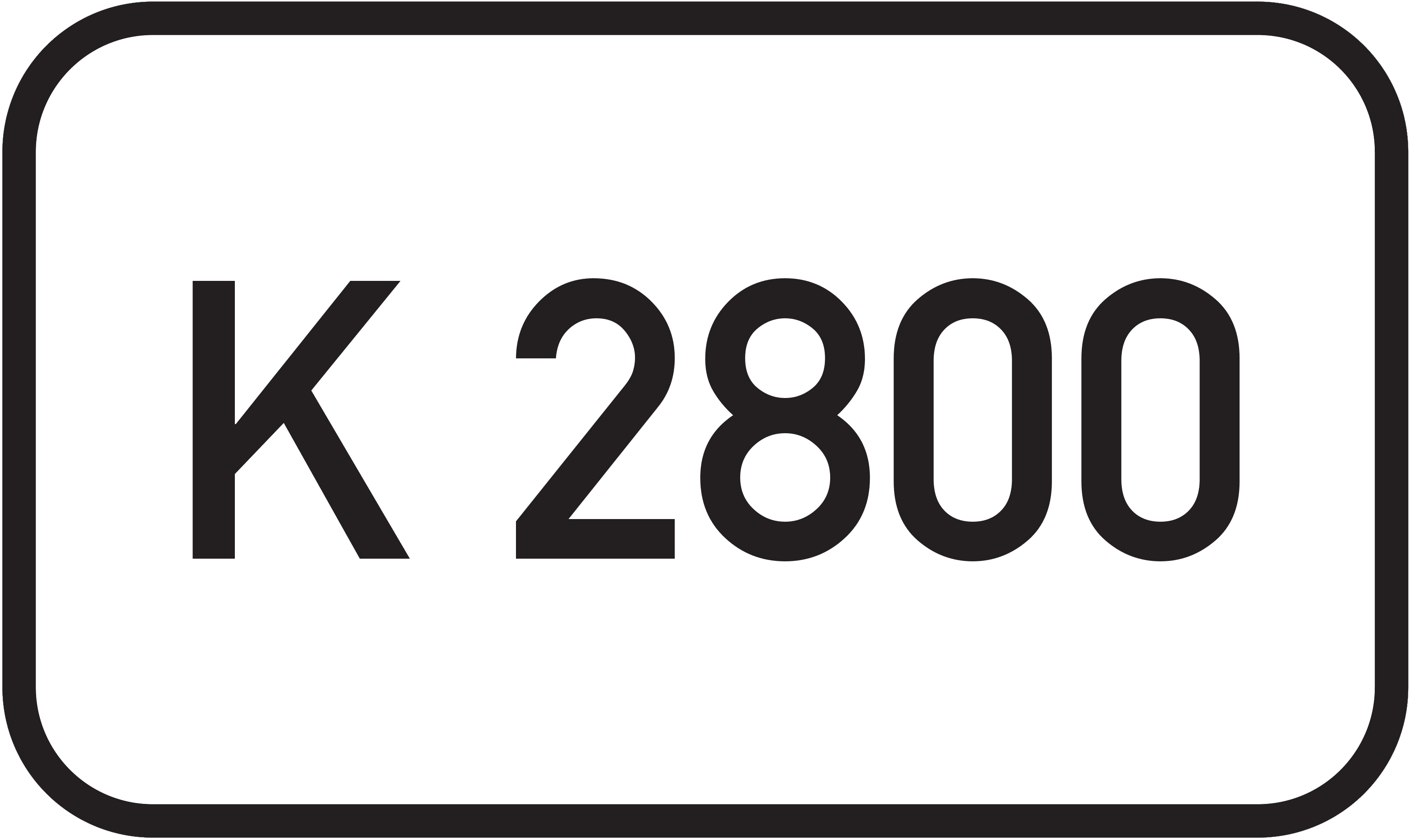 Straßenschild Kreisstraße K 2800