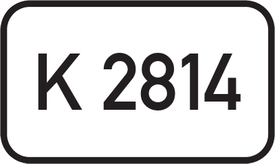 Straßenschild Kreisstraße K 2814