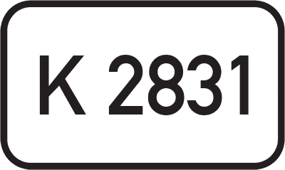 Straßenschild Kreisstraße K 2831