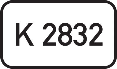 Straßenschild Kreisstraße K 2832