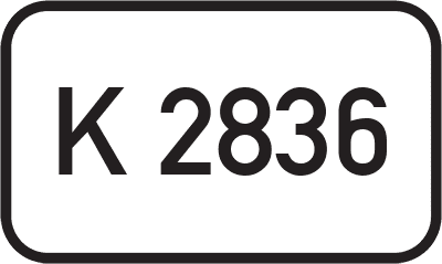 Straßenschild Kreisstraße K 2836