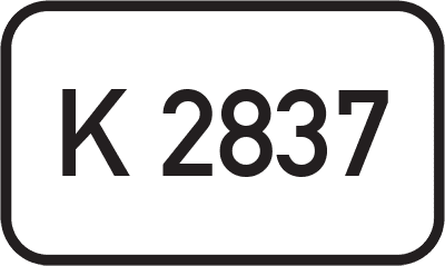 Straßenschild Kreisstraße K 2837
