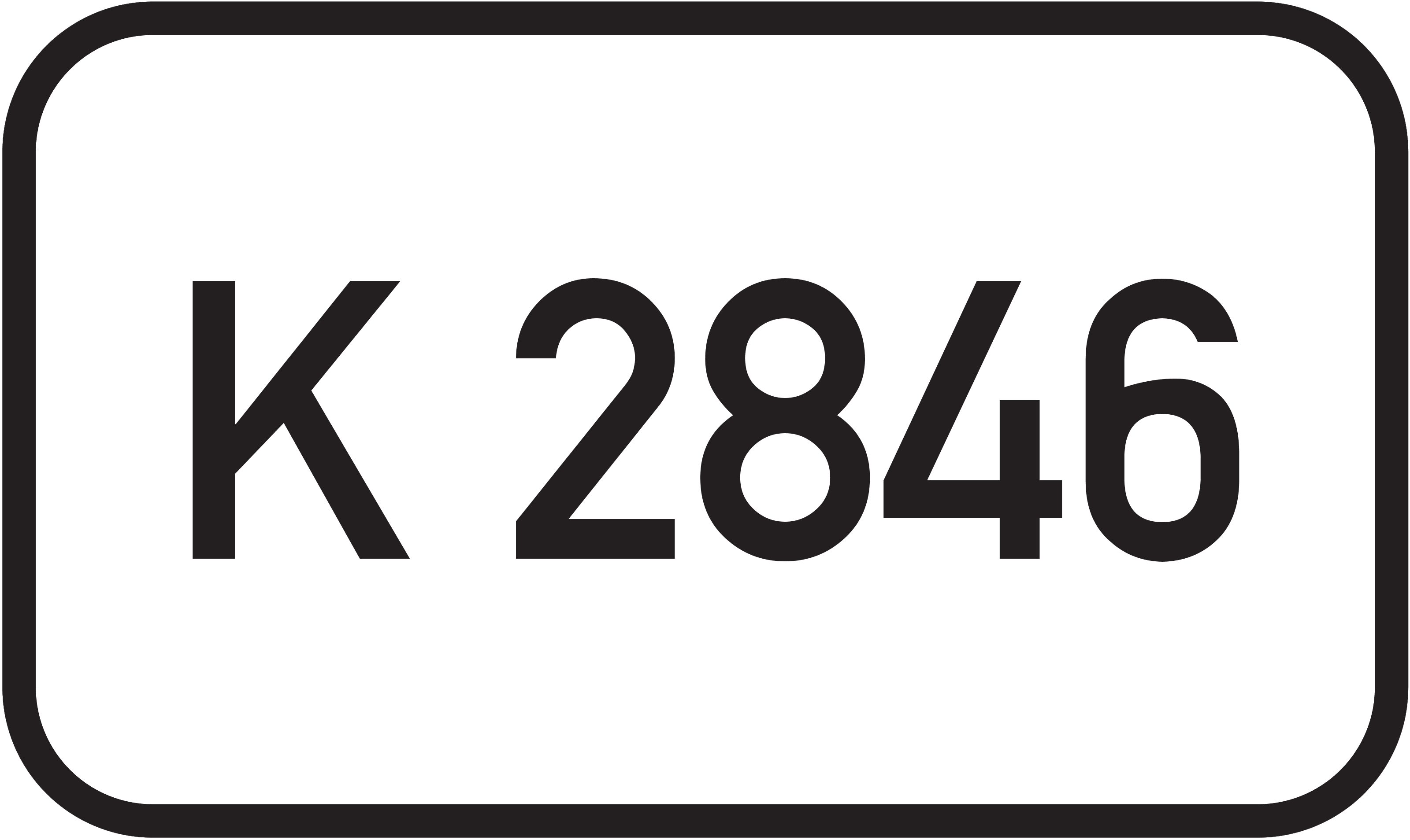 Straßenschild Kreisstraße K 2846