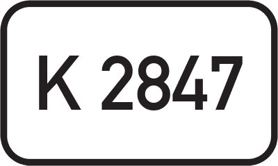 Straßenschild Kreisstraße K 2847