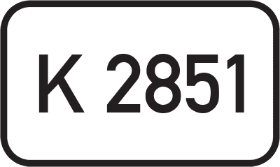 Straßenschild Kreisstraße K 2851