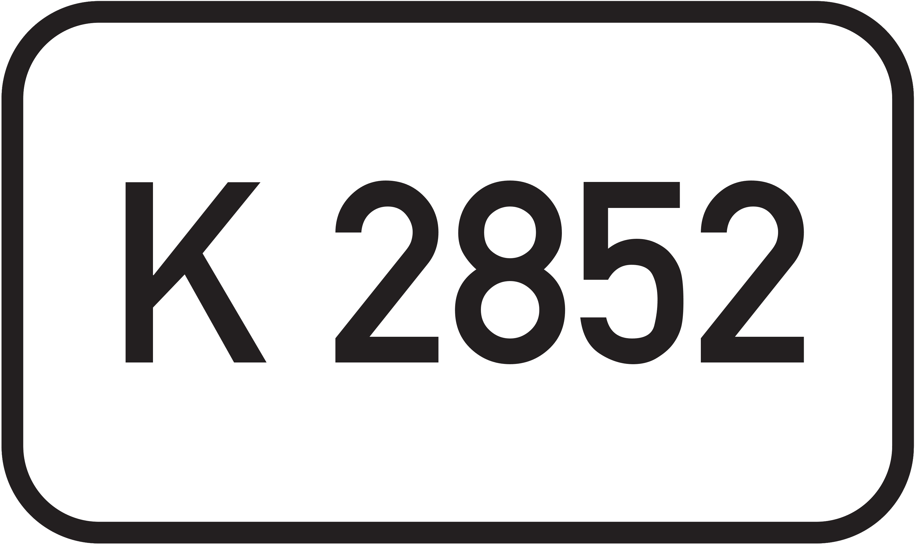 Straßenschild Kreisstraße K 2852