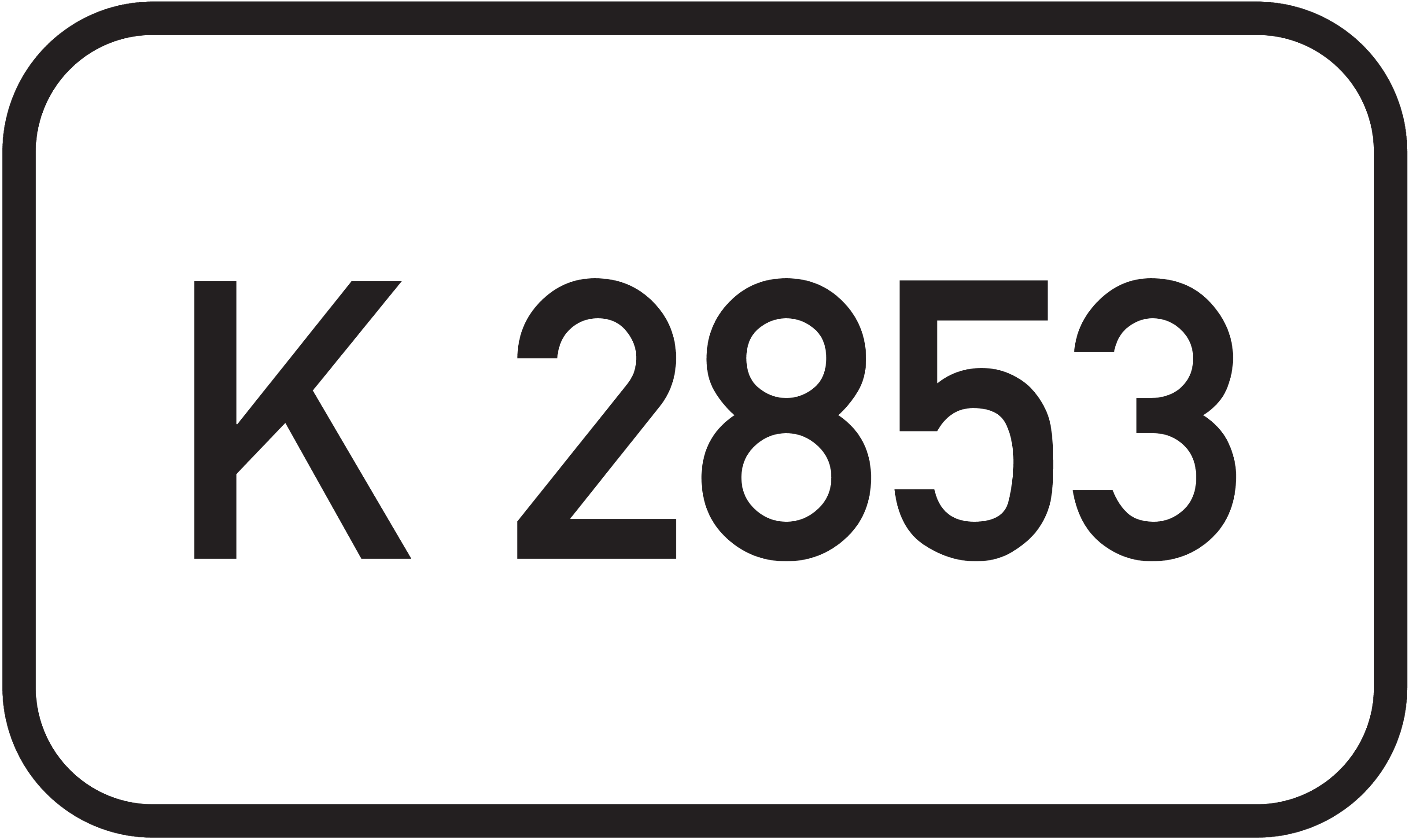 Straßenschild Kreisstraße K 2853