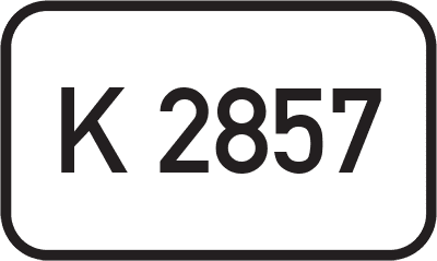 Straßenschild Kreisstraße K 2857