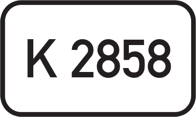 Straßenschild Kreisstraße K 2858
