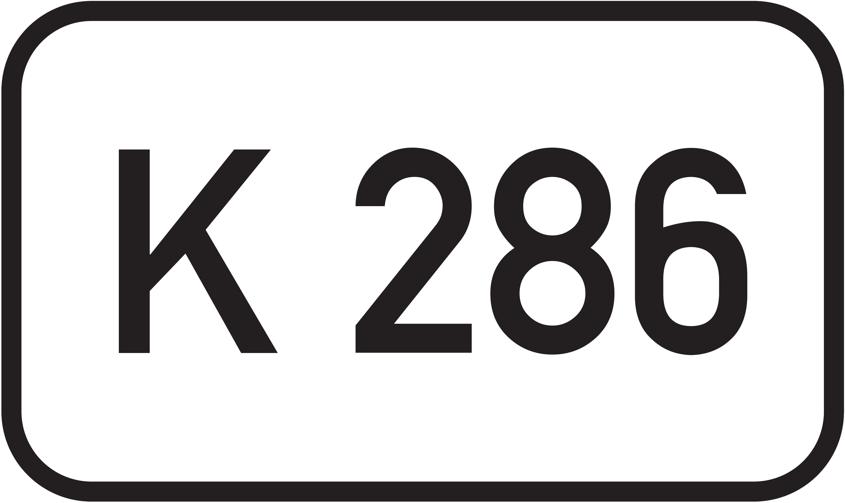 Straßenschild Kreisstraße K 286