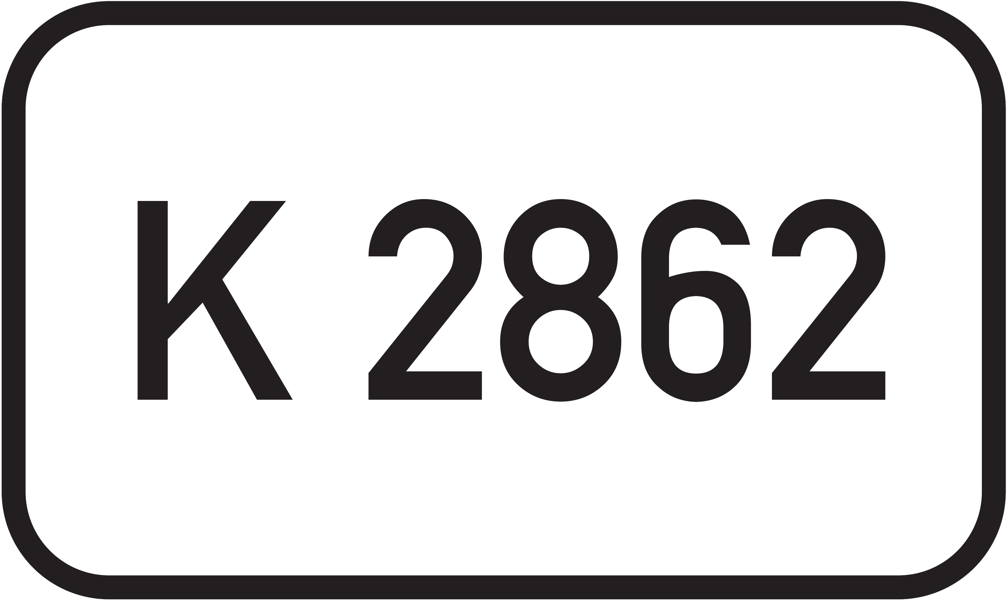 Straßenschild Kreisstraße K 2862