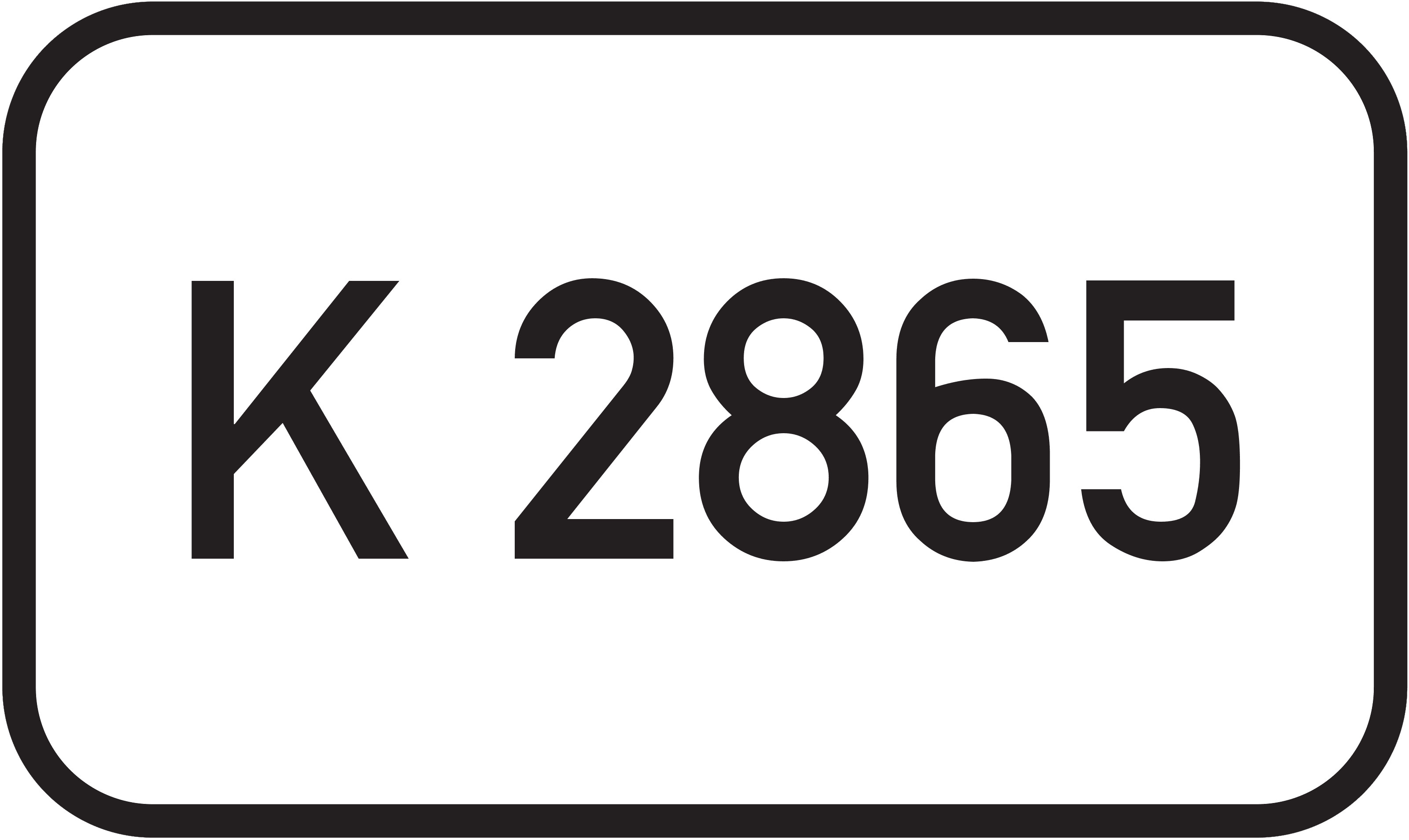 Straßenschild Kreisstraße K 2865