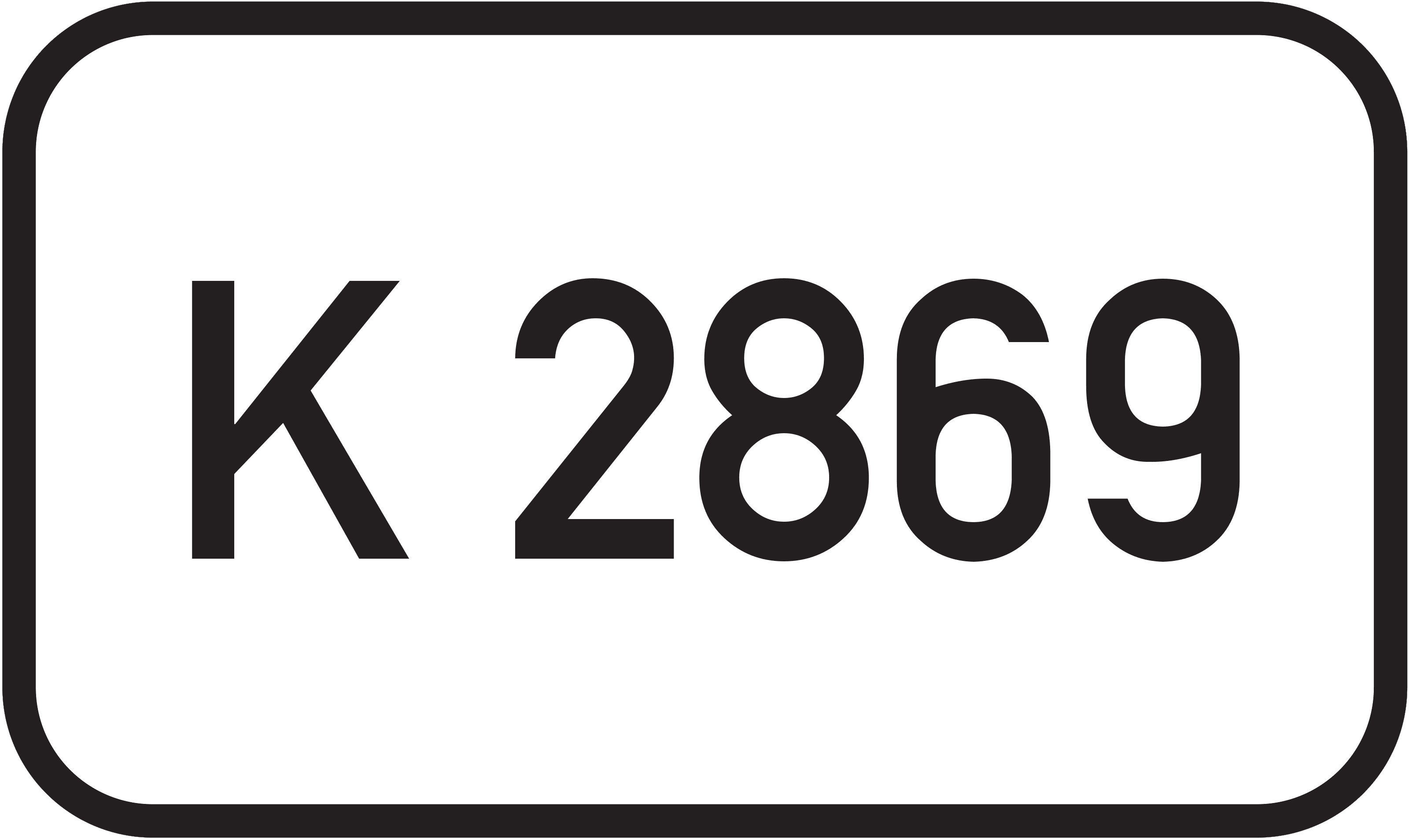 Straßenschild Kreisstraße K 2869