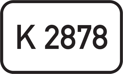 Straßenschild Kreisstraße K 2878
