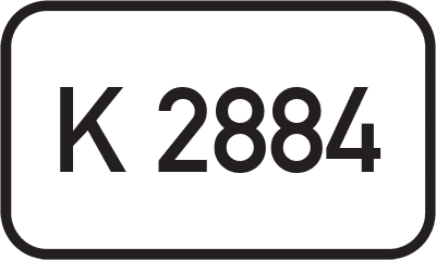 Straßenschild Kreisstraße K 2884