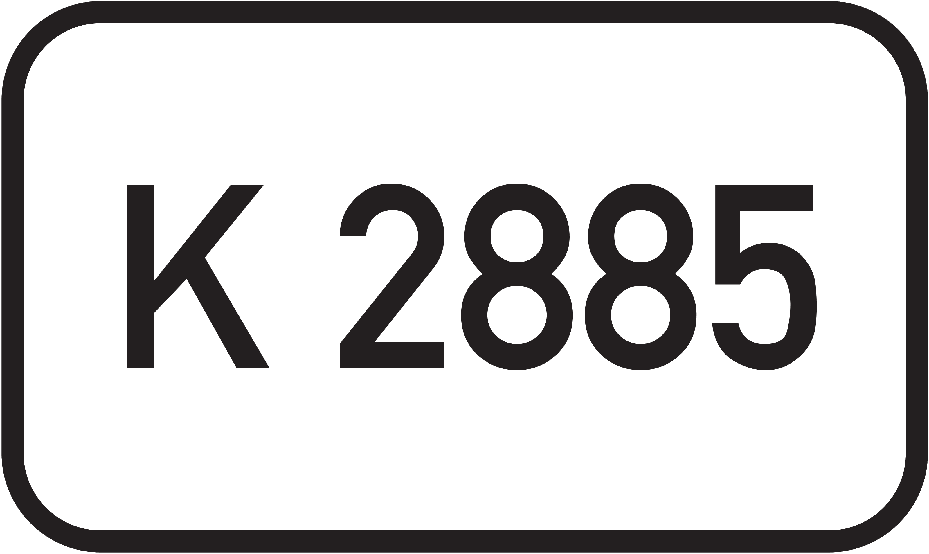 Straßenschild Kreisstraße K 2885