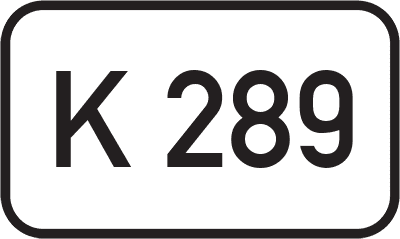 Straßenschild Kreisstraße K 289