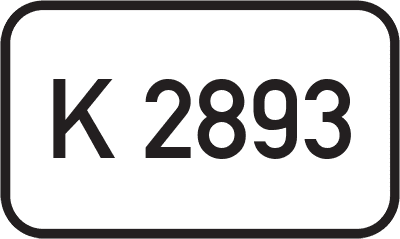 Straßenschild Kreisstraße K 2893