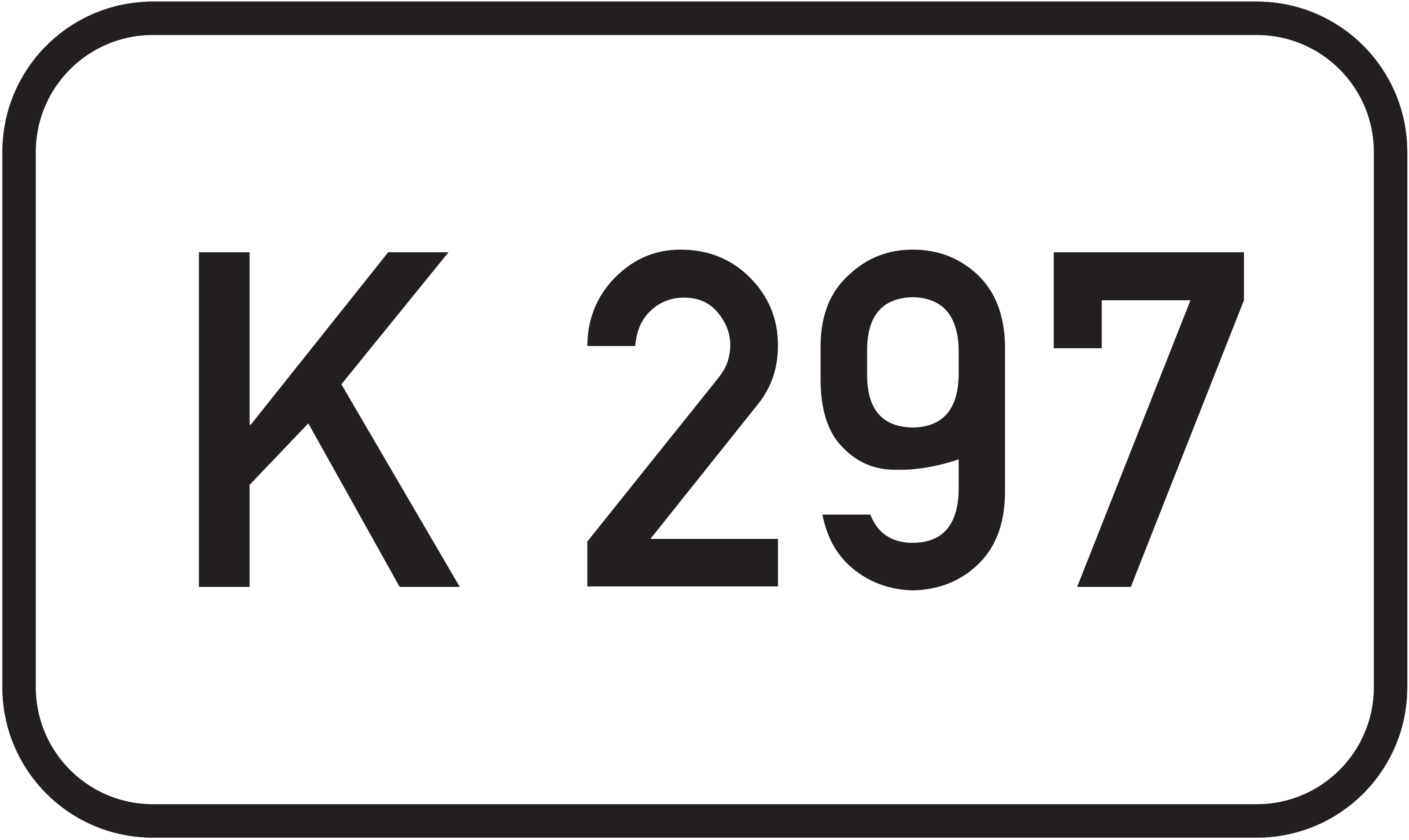 Straßenschild Kreisstraße K 297
