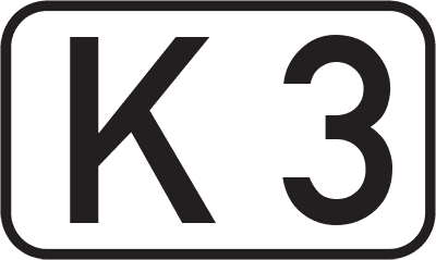 Straßenschild Kreisstraße K 3