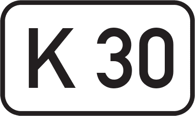 Straßenschild Kreisstraße K 30