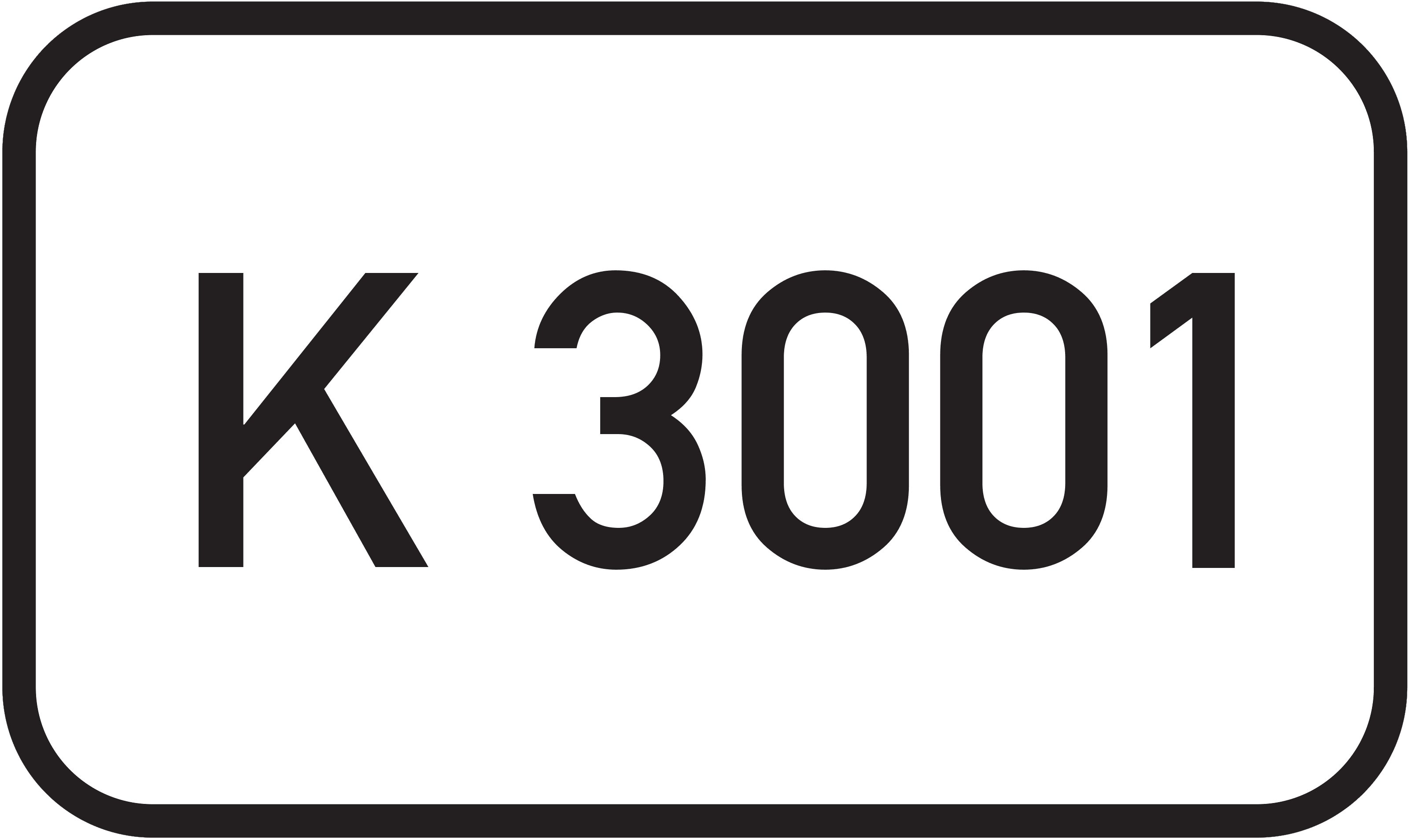 Straßenschild Kreisstraße K 3001
