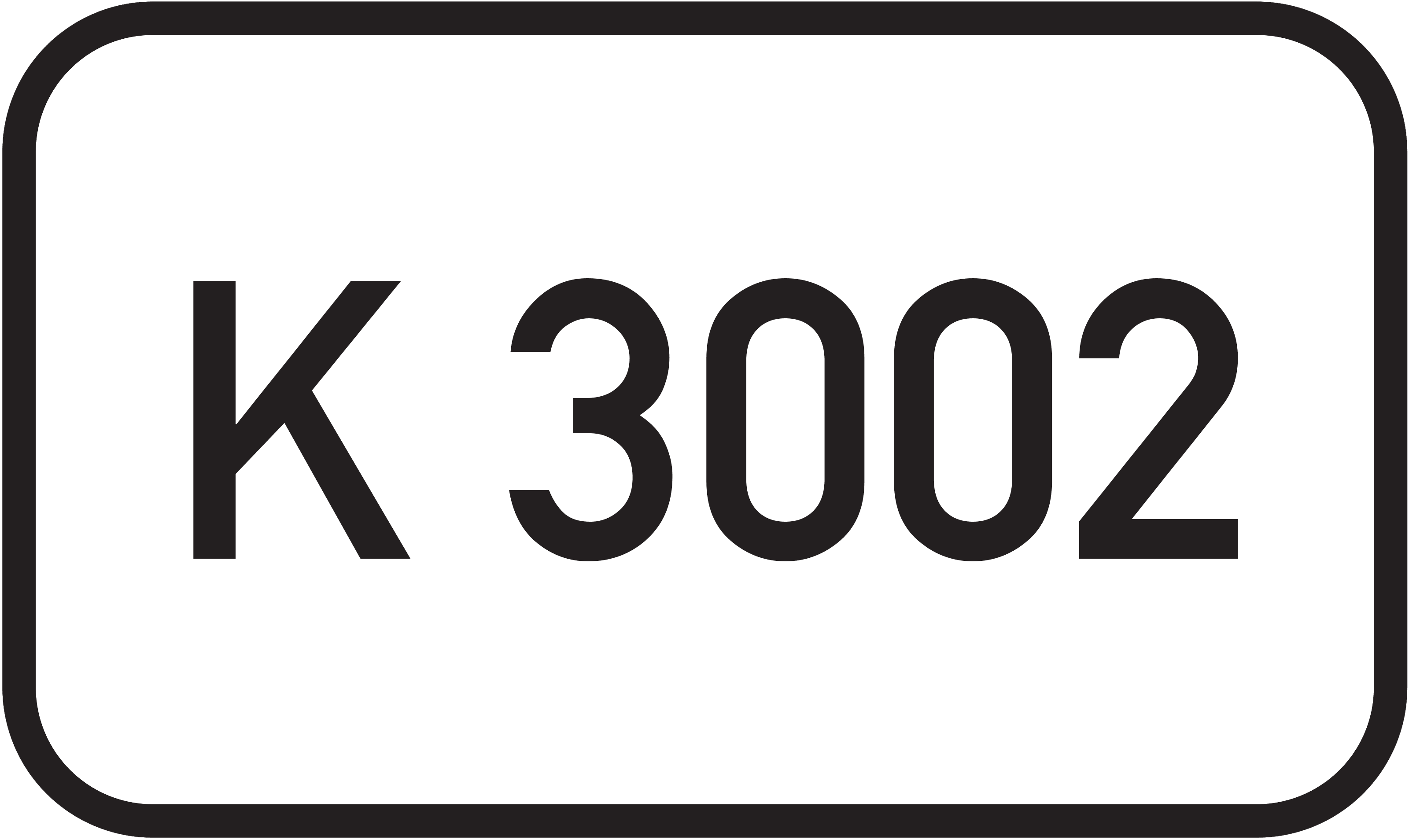 Straßenschild Kreisstraße K 3002