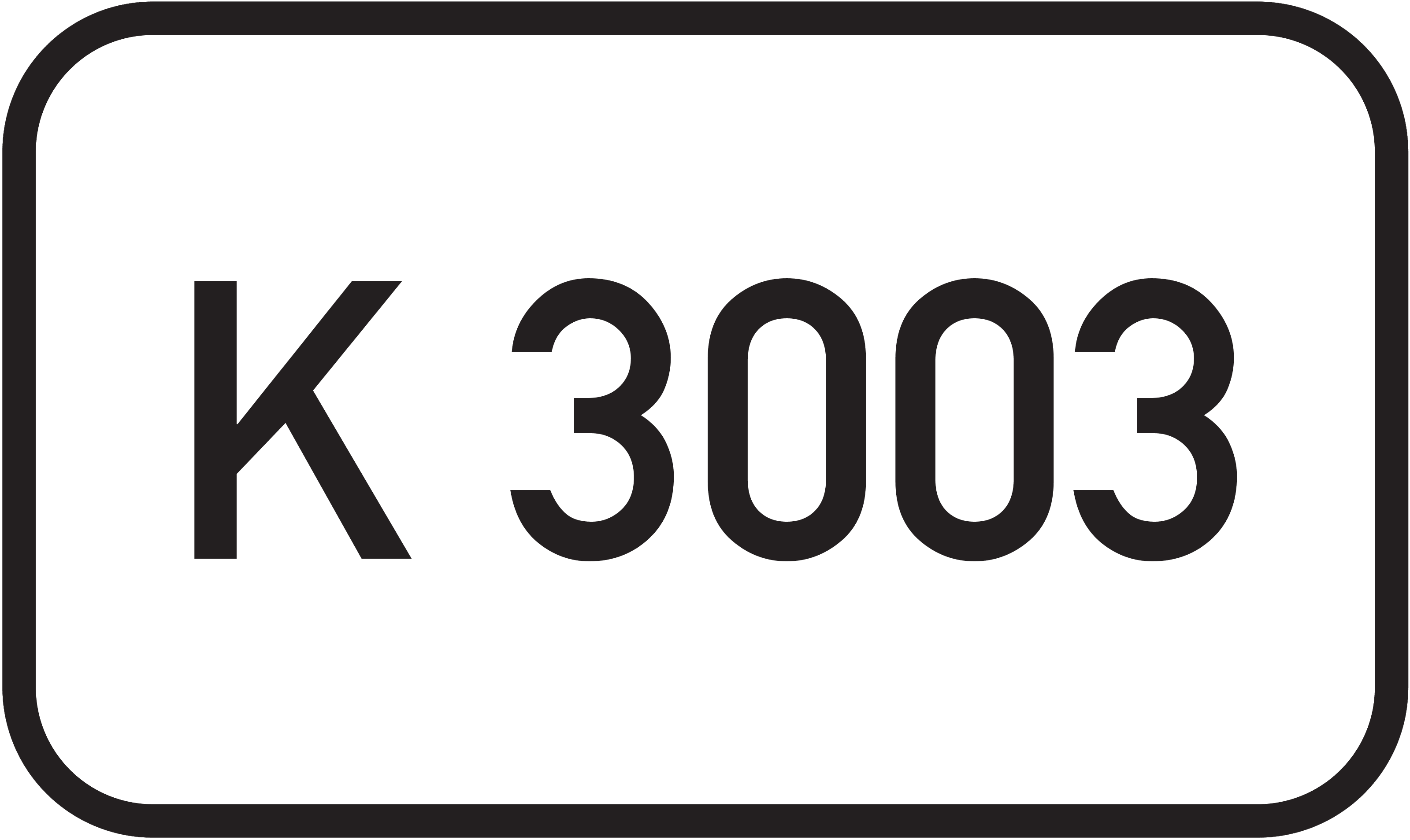 Straßenschild Kreisstraße K 3003