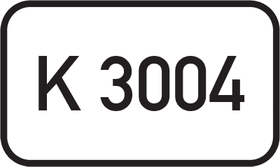 Straßenschild Kreisstraße K 3004