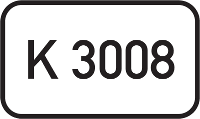 Straßenschild Kreisstraße K 3008