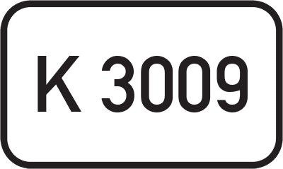 Straßenschild Kreisstraße K 3009