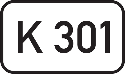 Straßenschild Kreisstraße K 301