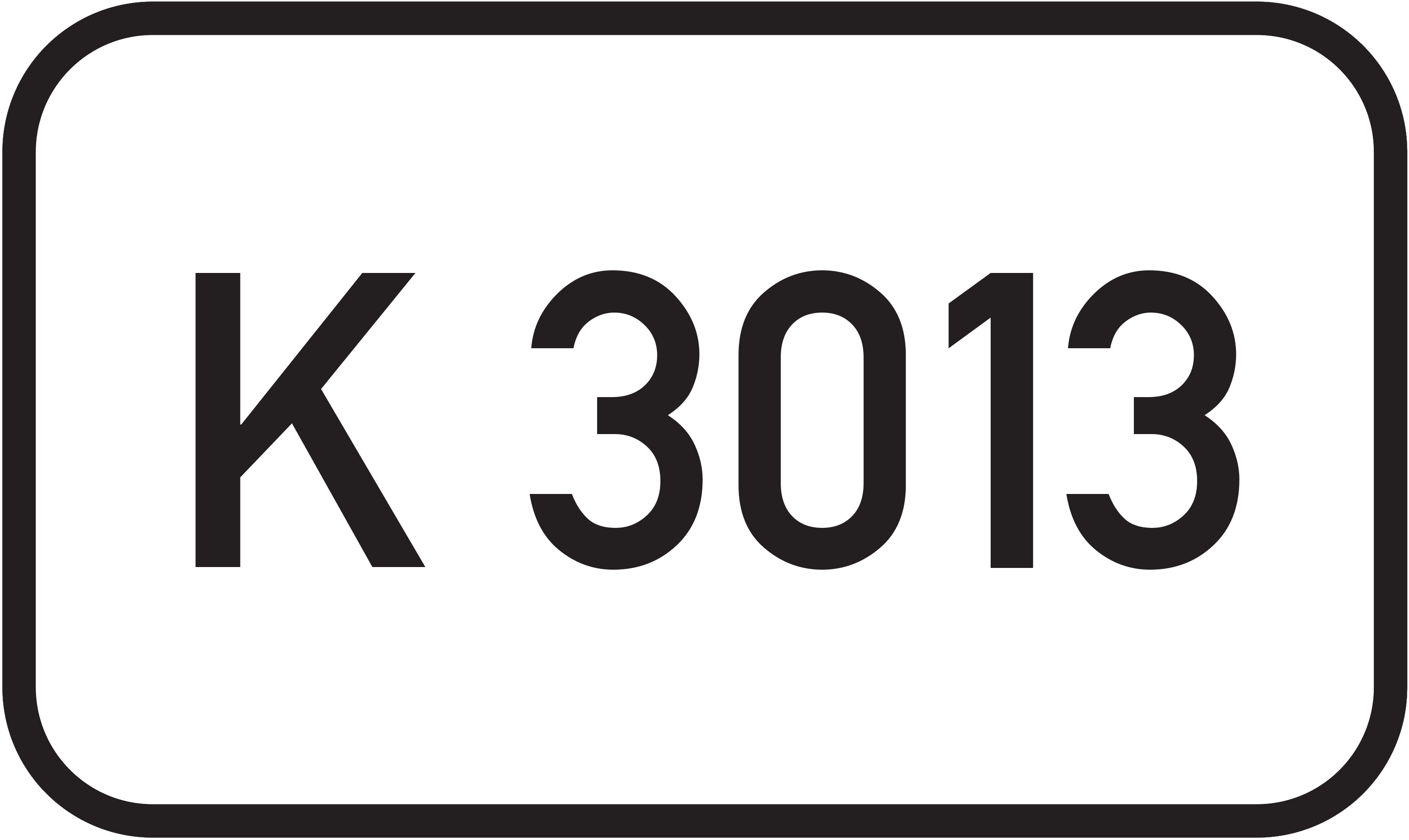 Straßenschild Kreisstraße K 3013
