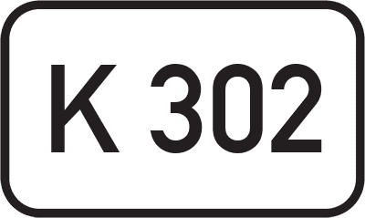 Straßenschild Kreisstraße K 302