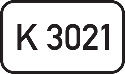 Straßenschild Kreisstraße K 3021