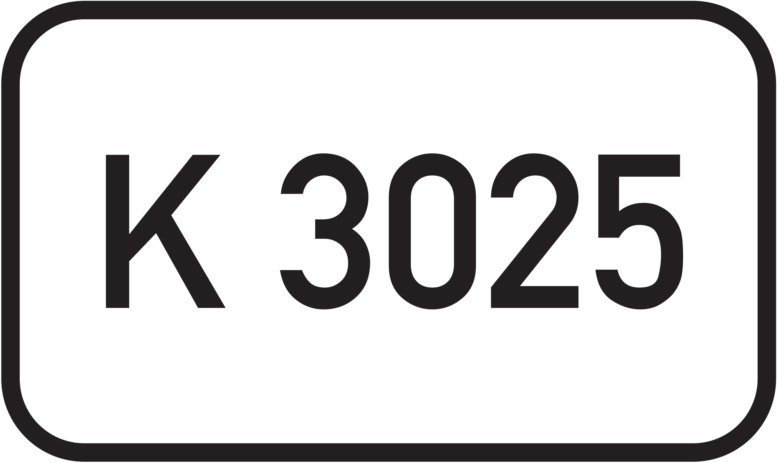 Straßenschild Kreisstraße K 3025