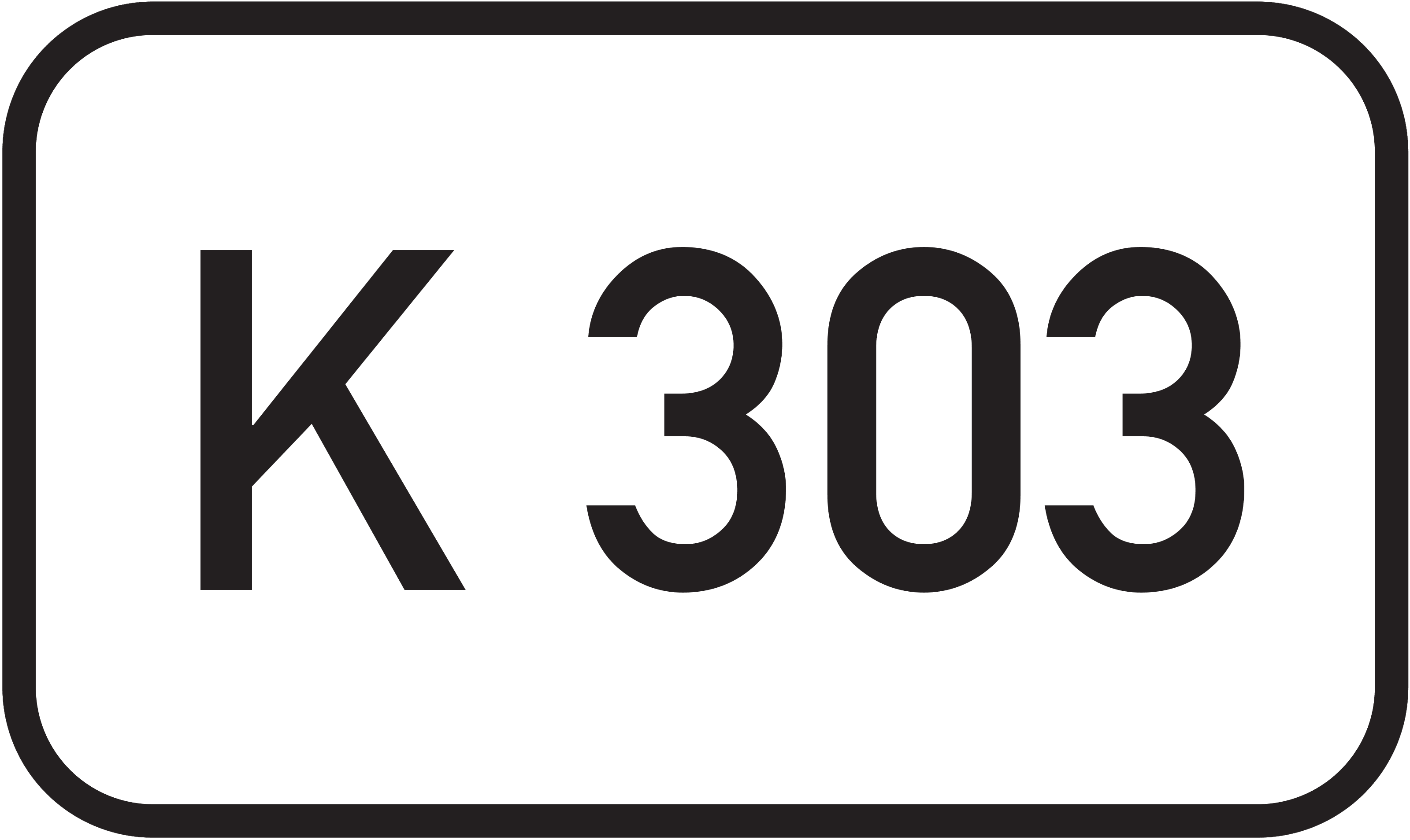 Straßenschild Kreisstraße K 303