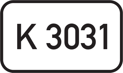 Straßenschild Kreisstraße K 3031