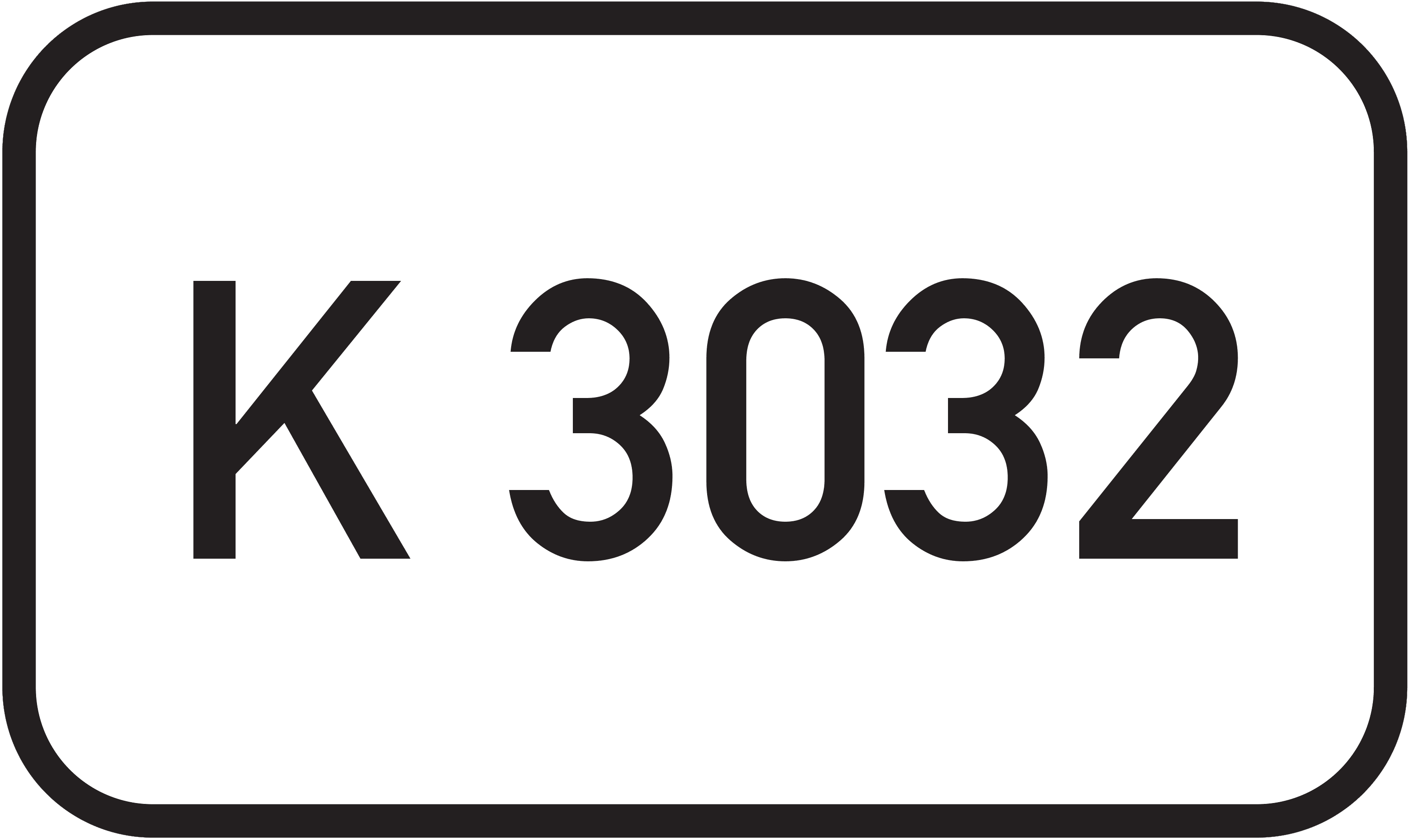 Straßenschild Kreisstraße K 3032