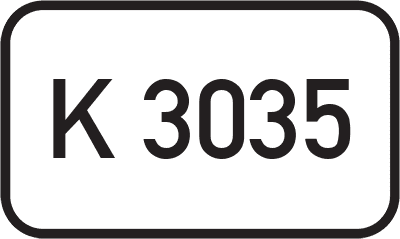 Straßenschild Kreisstraße K 3035