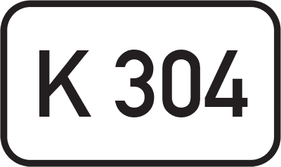 Straßenschild Kreisstraße K 304