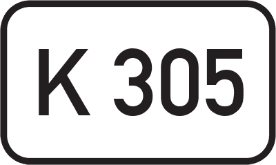 Straßenschild Kreisstraße K 305