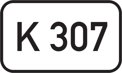 Straßenschild Kreisstraße K 307