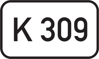 Straßenschild Kreisstraße K 309