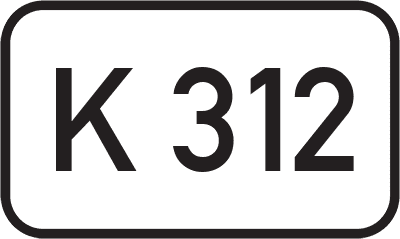 Straßenschild Kreisstraße K 312