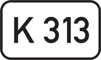 Straßenschild Kreisstraße K 313