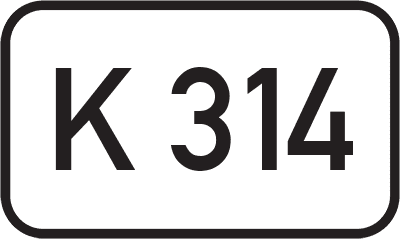 Straßenschild Kreisstraße K 314